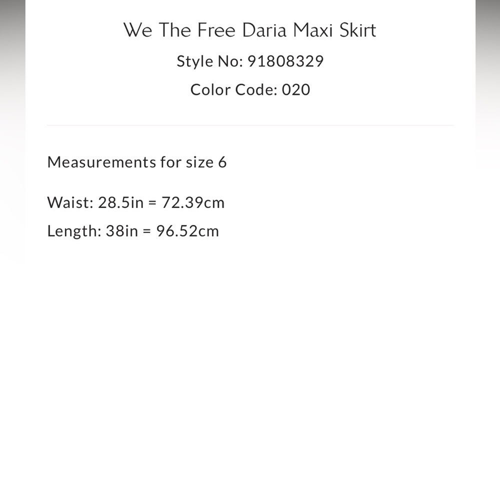We The Free Daria Maxi Skirt Size 6 NWT - Picture 5 of 13